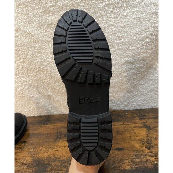 Womens Boots Size 10M White Mountain Combat Decree Black Buckle Zip Lace - Picture 13 of 16